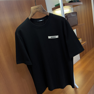 Jacquemus Siyah Klasik Logo İşlemeli T-shirt