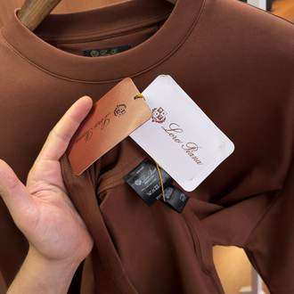 Loro Piana Pamuklu Ense Logo İşlemeli T-shirt