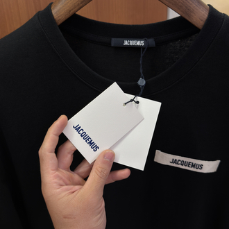 Jacquemus Siyah Klasik Logo İşlemeli T-shirt