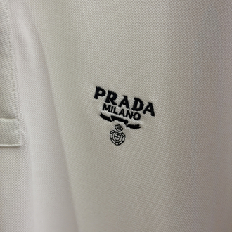 Prada Logo İşlemeli Polo Yaka T-Shirt