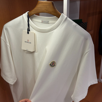 Moncler Beyaz Logo İşlemeli T-shirt