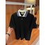 Gucci Siyah Logo İşlemeli Polo Yaka T-shirt