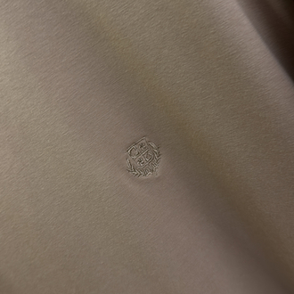 Loro Piana Merserize Kumaş Süt Kahverengi Logo Nakışlı T-shirt