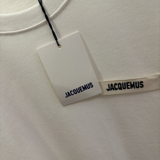 Jacquemus Beyaz Klasik Logo İşlemeli T-shirt
