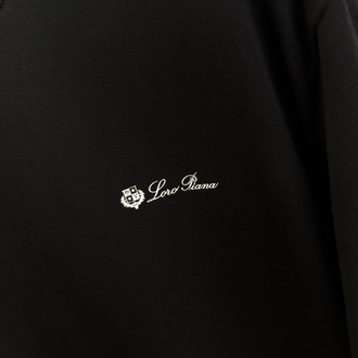 Loro Piana Merserize Kumaş Siyah T-shirt