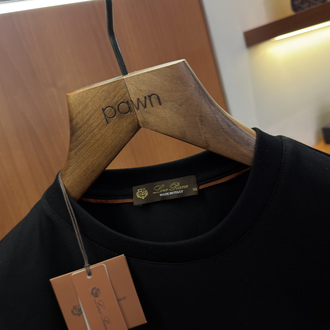 Loro Piana Merserize Kumaş Siyah T-shirt