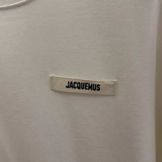 Jacquemus Beyaz Klasik Logo İşlemeli T-shirt