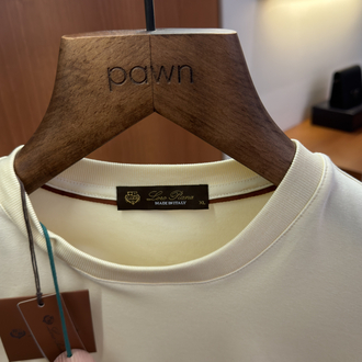 Loro Piana Merserize Kumaş Krem T-shirt