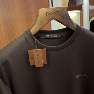 Loro Piana Merserize Kumaş Kahverengi T-shirt