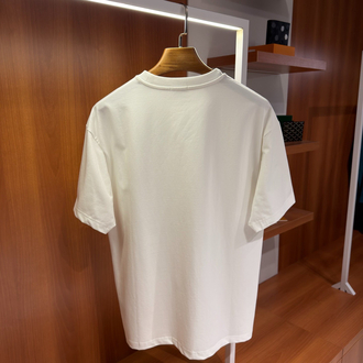 Moncler Beyaz Logo İşlemeli T-shirt