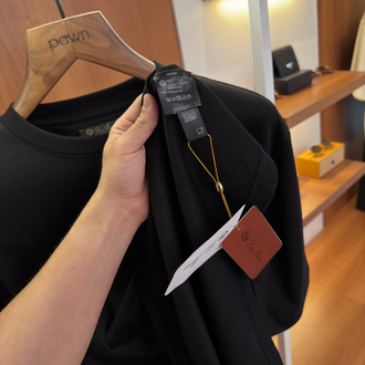 Loro Piana Pamuklu Ense Logo İşlemeli T-shirt