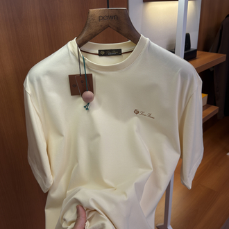Loro Piana Merserize Kumaş Krem T-shirt