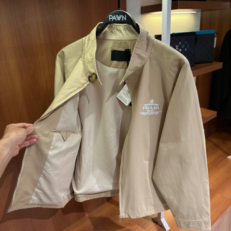 Prada Logo İşlemeli Bej Ceket