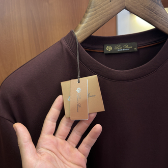 Loro Piana Merserize Kumaş Bordo T-shirt