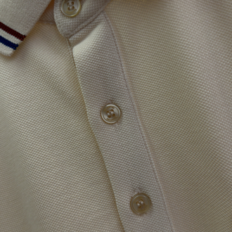 Valentino Krem Logo İşlemeli Polo Yaka T-shirt