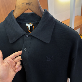Loewe Koyu Lacivert Logo Nakışlı Polo Yaka T/shirt