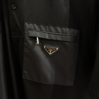 Prada Re Nylon Pocket Polo Yaka T-shirt