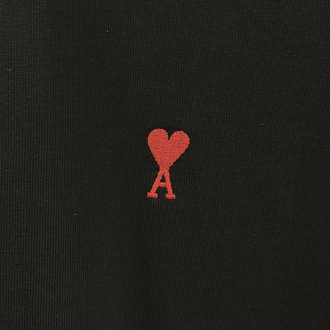 Ami Paris Siyah Mini Logo İşlemeli T-shirt