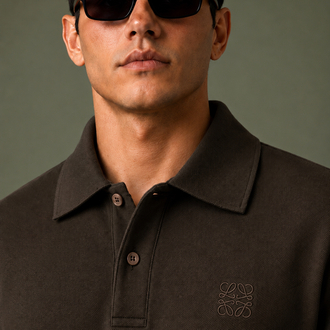 Loewe Kahverengi Logo Nakışlı Polo Yaka T/shirt