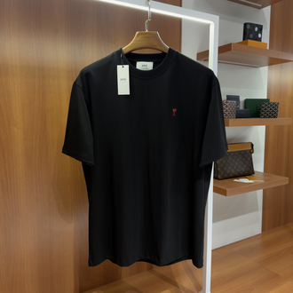 Ami Paris Siyah Mini Logo İşlemeli T-shirt