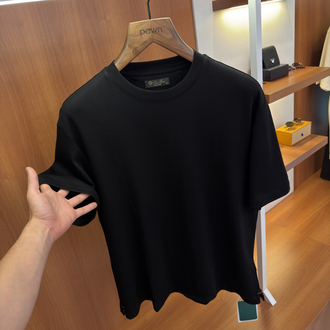 Loro Piana Pamuklu Ense Logo İşlemeli T-shirt