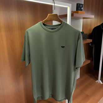 Prada Logo İşlemeli Fıstık Yeşili T-shirt