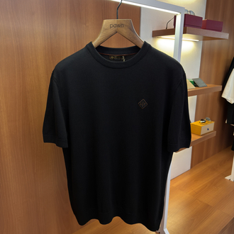 Loro Piana Logo İşlemeli Keten ve İpek Karışımlı T-shirt