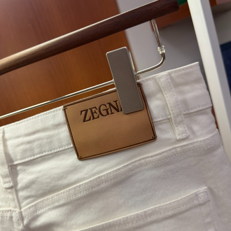 Zegna Beyaz Regular Fit Kot Pantolon
