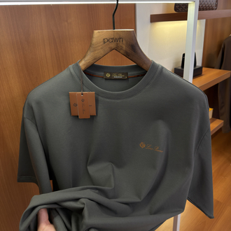Loro Piana Merserize Kumaş Grimenaj T-shirt