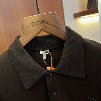 Loewe Kahverengi Logo Nakışlı Polo Yaka T/shirt