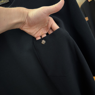 Loro Piana Siyah Logo İşlemeli T-shirt