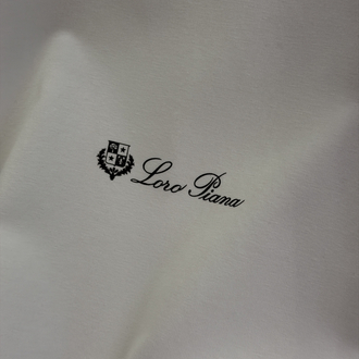 Loro Piana Merserize Kumaş Beyaz T-shirt