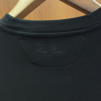 Loro Piana Pamuklu Ense Logo İşlemeli T-shirt