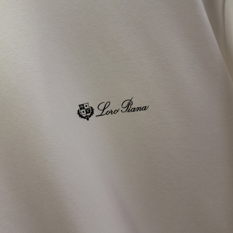 Loro Piana Merserize Kumaş Beyaz T-shirt
