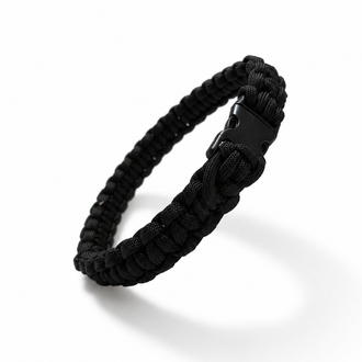 El Yapımı Siyah Paracord Köpek Tasması