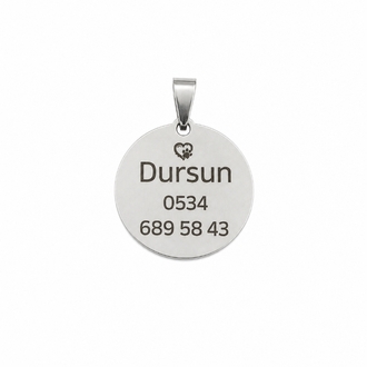 3 adet paslanmaz çelik isimlik
