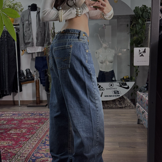 LACİVERT DÜŞÜK BEL KAYLA JEAN
