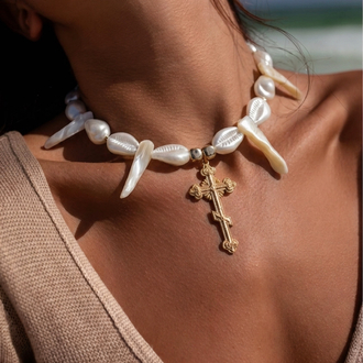 Saint Mother of Pearl | Özel Tasarım Doğal Sedef Choker