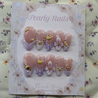 Summer 3D Nail Art Lilac