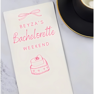 Bachelorette Baskılı Bekarlığa Veda Peçetesi İsme Özel Baskılı 15'li 33x33