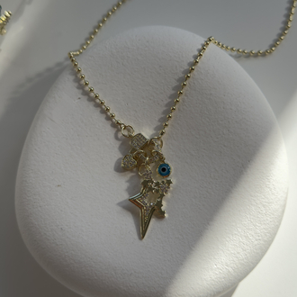 Anita Charm Kolye (Taşlı kalp Charm)