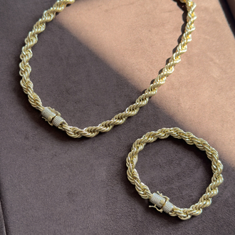Özel Seri 14k Kalın Burgu Gurmet Kolye &Bileklik Set 