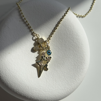 Anita Charm Kolye (Taşlı kalp Charm)