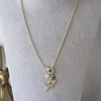 Anita Charm Kolye (Taşlı kalp Charm)