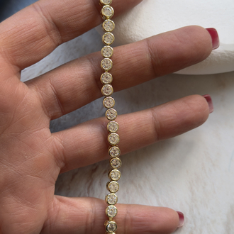Özel Seri 14k Gold Çerçeveli Suyolu Bileklik 