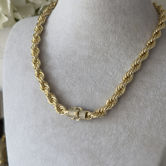 Özel Seri 14k Kalın Burgu Gurmet Kolye &Bileklik Set 