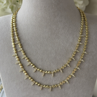 Özel Seri 14k Riva Kolye Bileklik Set 