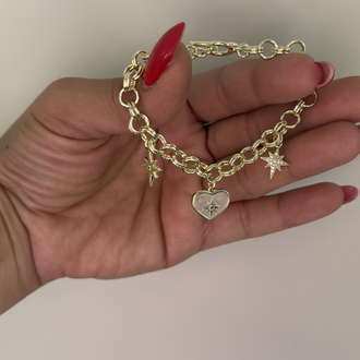 Kuyumcu Model 14k Kuzey Yıldızı Charm Bileklik