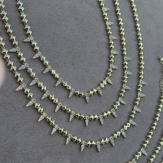 Özel Seri 14k Riva Kolye Bileklik Set 