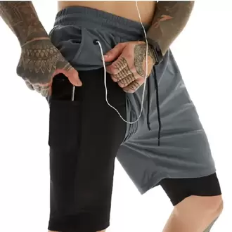 Unisex Koşu Ve Antrenman Sporcu Şortu 2 in 1